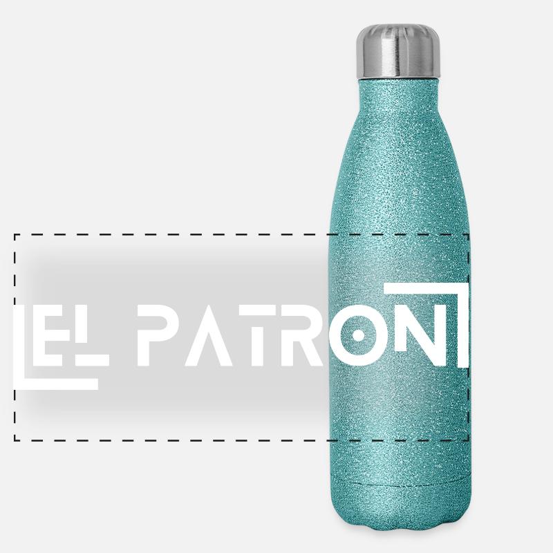 Lettrage El Patron – Diction à la mode Gourde isotherme panoramique pailletée 500 ml