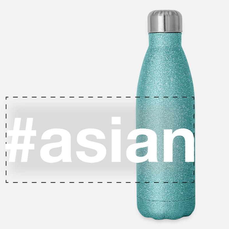 ASIAN Asien Hashtag Panorama Glitzer Isolierflasche 500 ml
