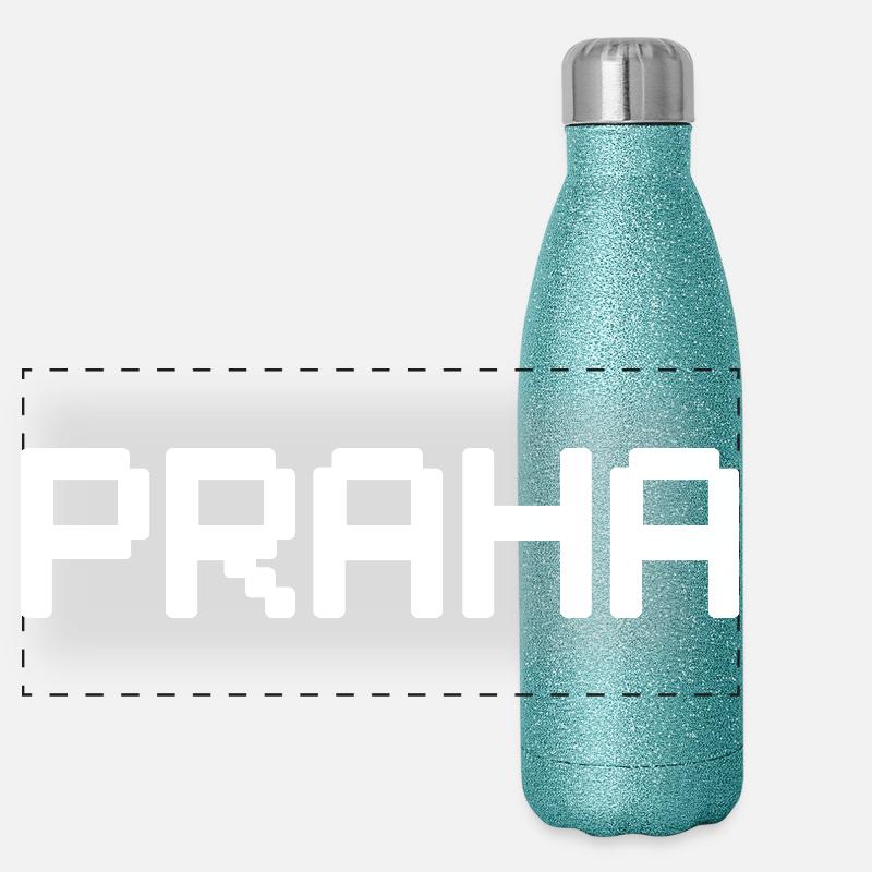 PRAHA Prag Prague Panoramic Glitter Thermal Bottle 500 ml