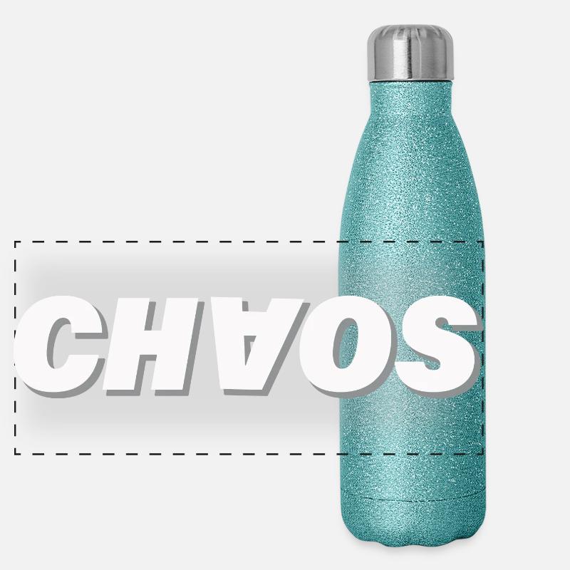 CHAOS Panorama Glitzer Isolierflasche 500 ml