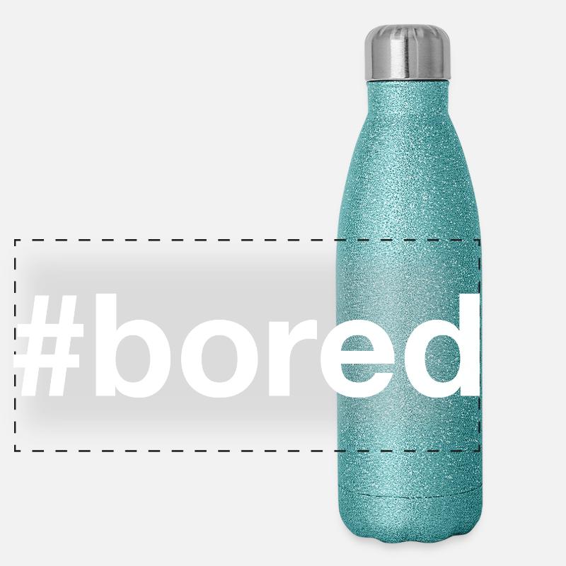 BORED Boredom Hashtag Panoramic Glitter Thermal Bottle 500 ml