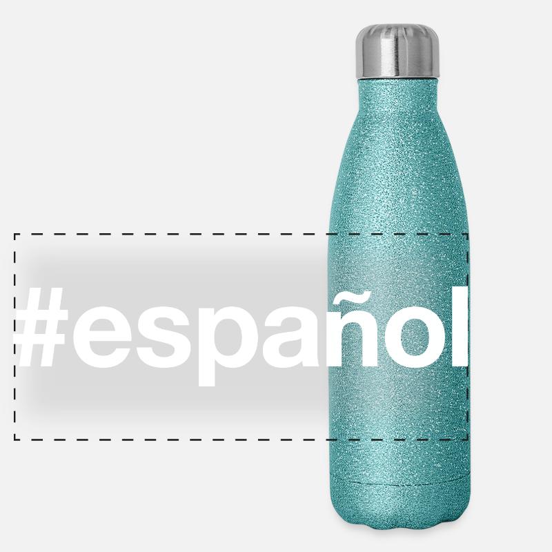 ESPANOL Espagnol Espagnol Hashtag Gourde isotherme panoramique pailletée 500 ml