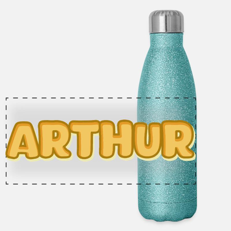 Cadeau pour Arthur Gourde isotherme panoramique pailletée 500 ml
