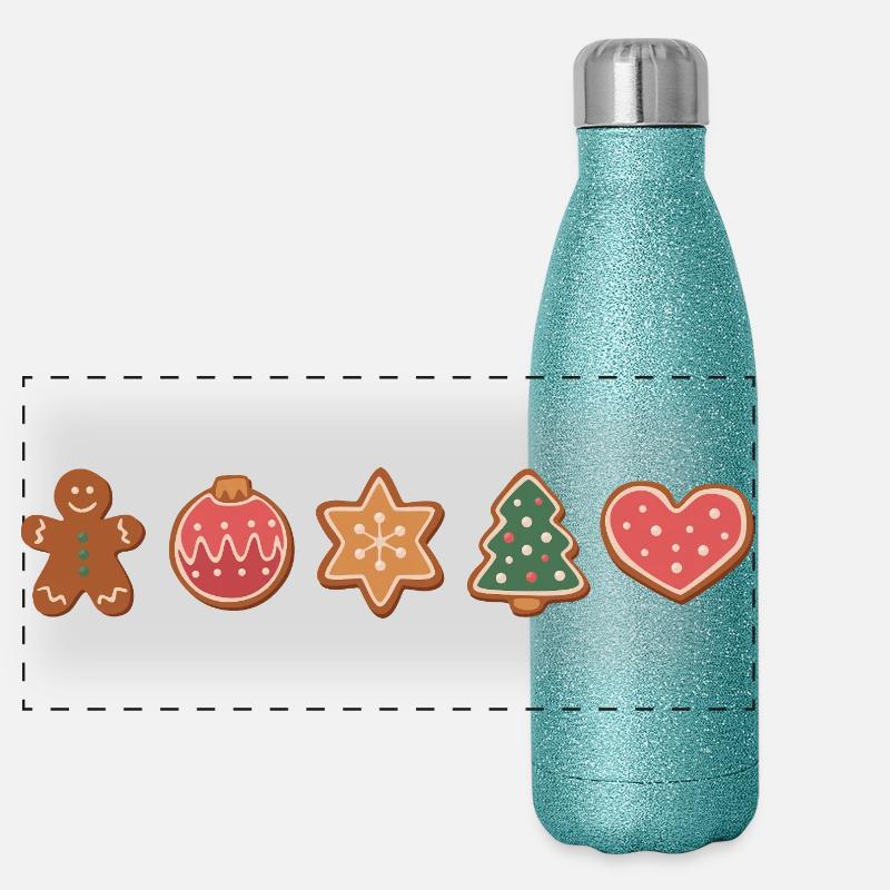 Biscuits et biscuits pour Noël Gourde isotherme panoramique pailletée 500 ml