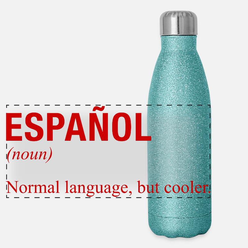 ESPAGNOL Langue espagnole Espagnol Español Espagne Gourde isotherme panoramique pailletée 500 ml