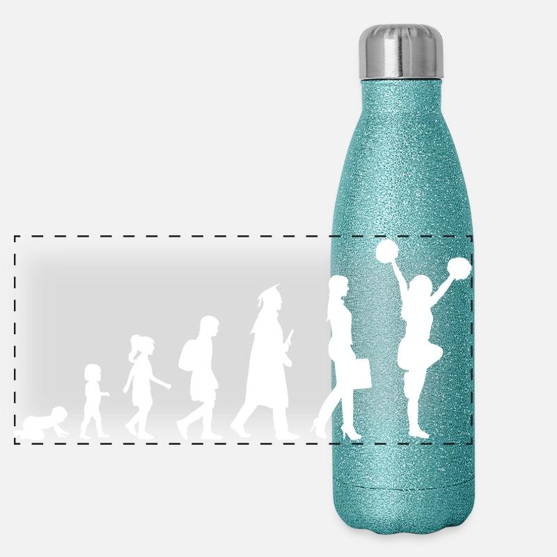 Evolution Of A Cheerleader Panorama Glitzer Isolierflasche 500 ml