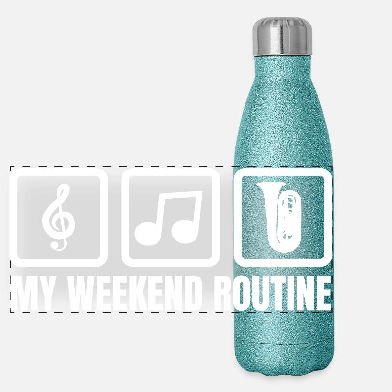 Week-end des joueurs de tuba Gourde isotherme panoramique pailletée 500 ml
