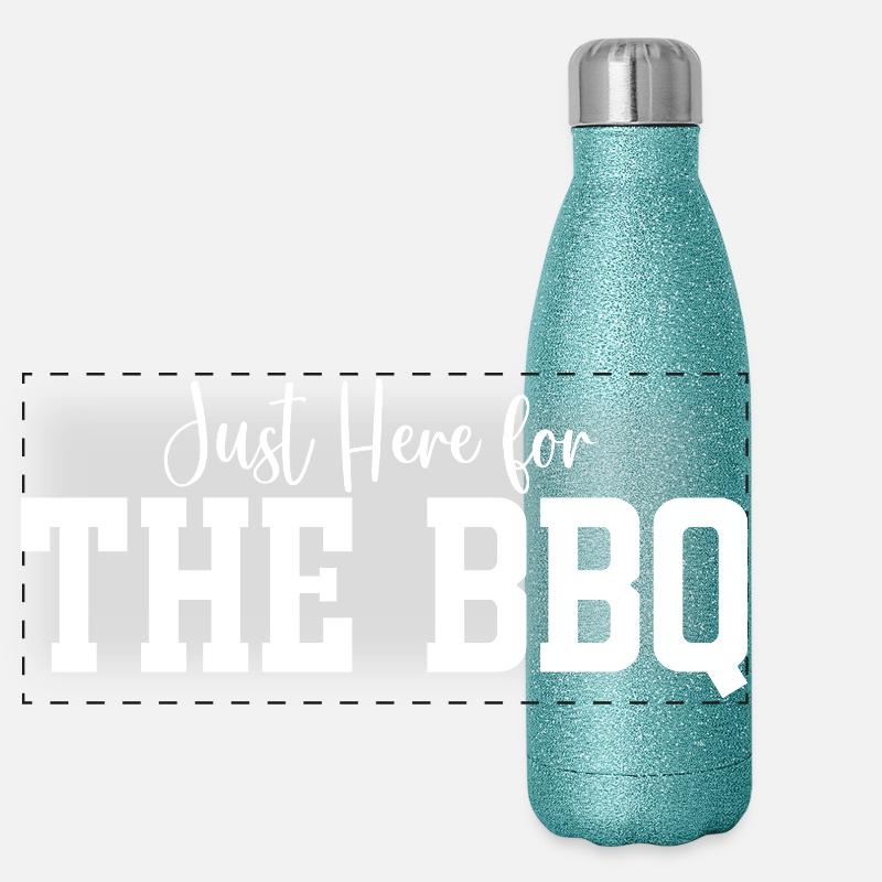 Je suis juste là pour le barbecue Gourde isotherme panoramique pailletée 500 ml