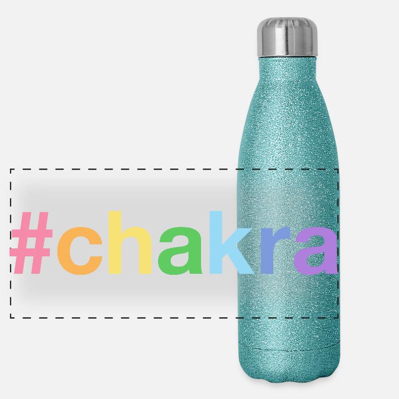 CHAKRA Hashtag Panorama Glitzer Isolierflasche 500 ml