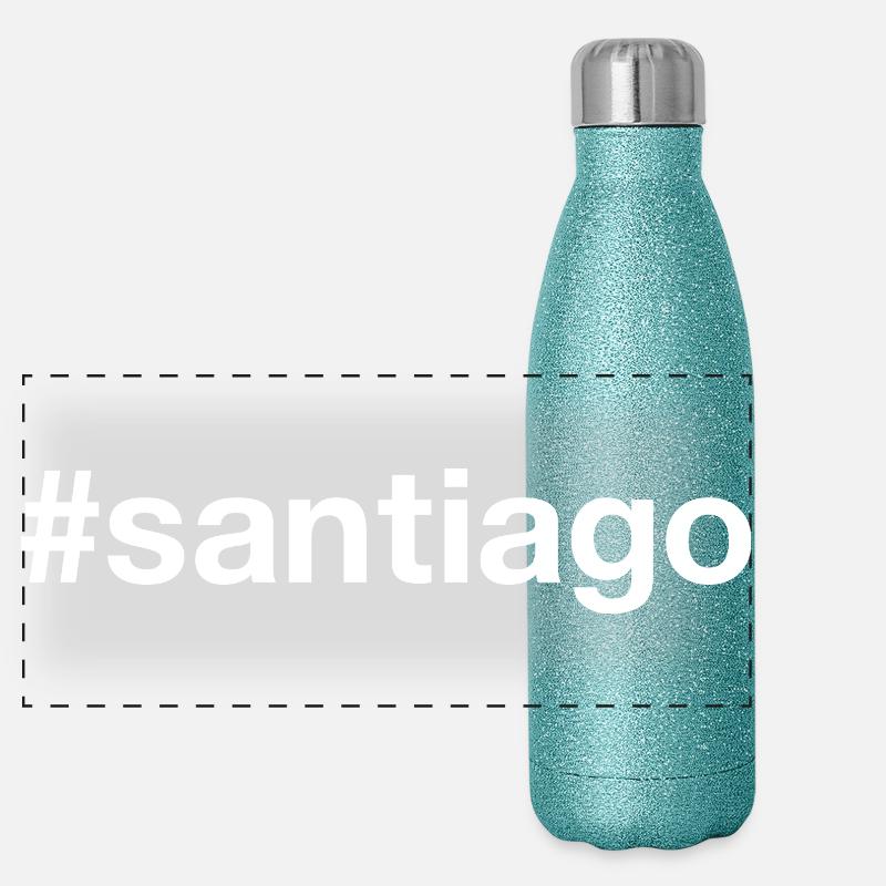 SANTIAGO Hashtag Chili Gourde isotherme panoramique pailletée 500 ml