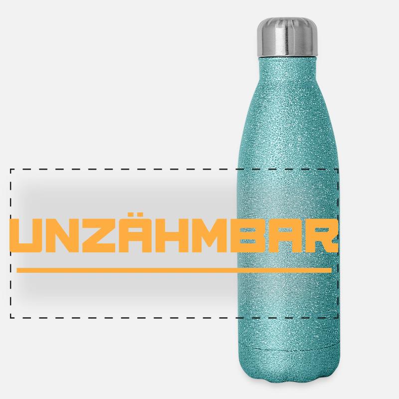 UNZÄHMBAR Panorama Glitzer Isolierflasche 500 ml