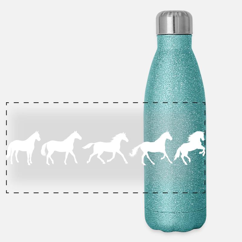 ! Evolution Horse in Motion Panoramic Glitter Thermal Bottle 500 ml