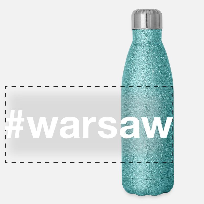 VARSOVIE Warschau Hashtag Gourde isotherme panoramique pailletée 500 ml