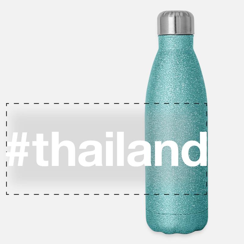 THAILAND Hashtag White Panoramic Glitter Thermal Bottle 500 ml