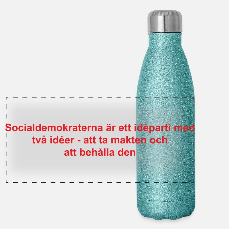 Modern abstract sound waves design Panoramic Glitter Thermal Bottle 500 ml