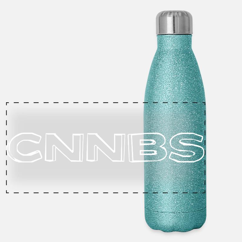 CNNBS White by Falsches Design Panorama Glitzer Isolierflasche 500 ml