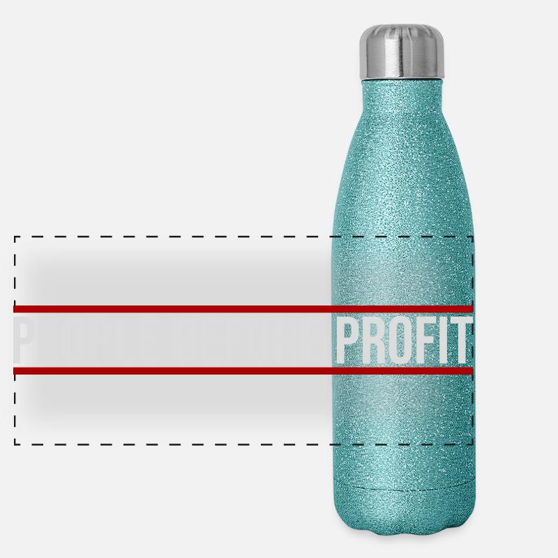 Logo de l’activisme People Before Profit Justice Gourde isotherme panoramique pailletée 500 ml