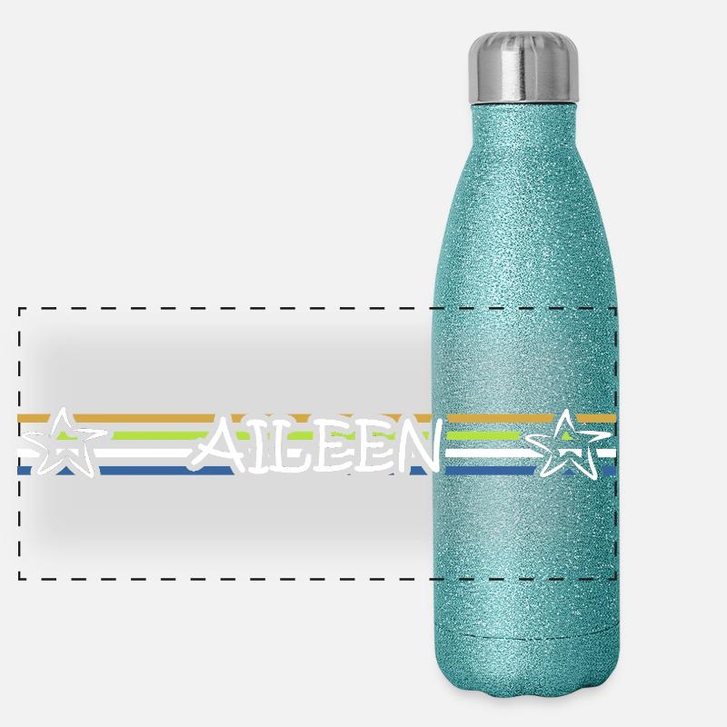 Aileen als Geburt Panorama Glitzer Isolierflasche 500 ml