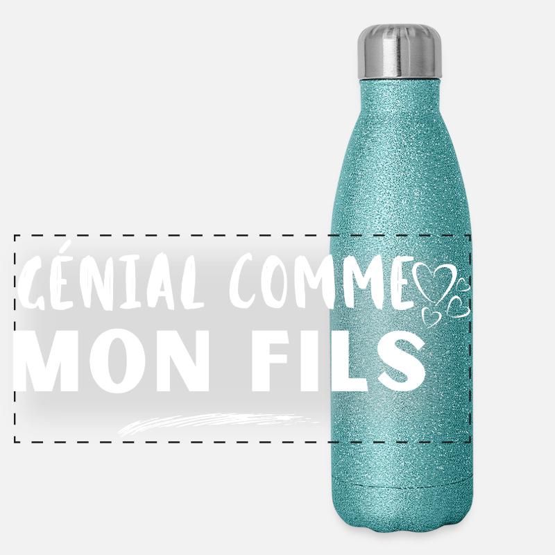 Génial comme mon fils Gourde isotherme panoramique pailletée 500 ml