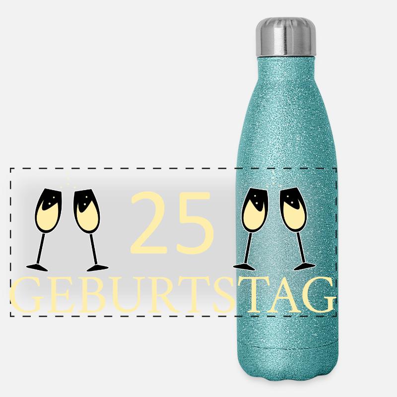 25e anniversaire 25 ans Gourde isotherme panoramique pailletée 500 ml