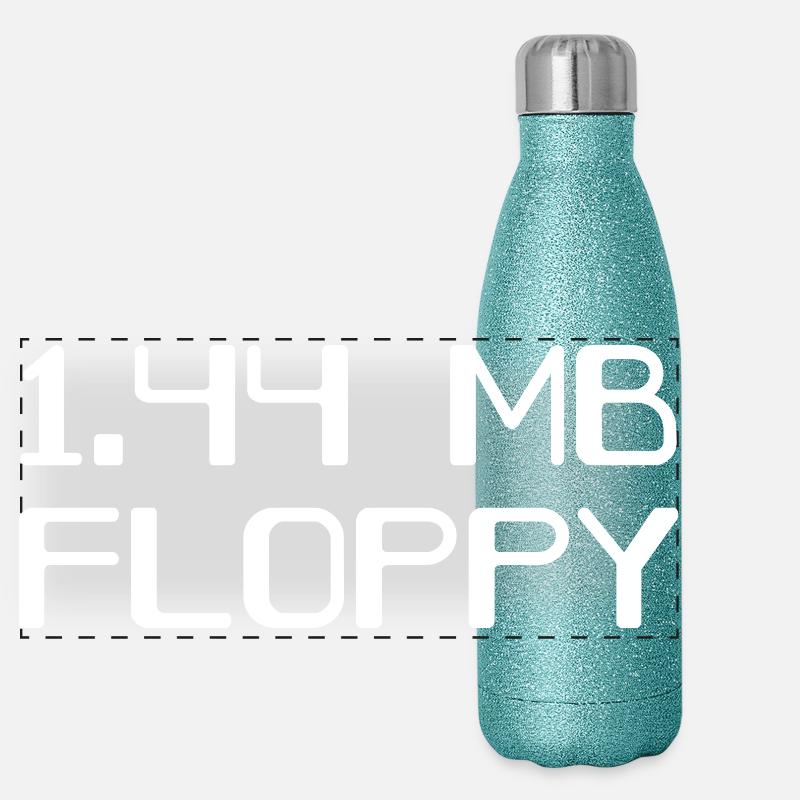 Floppy Disk 90s Storage Panoramic Glitter Thermal Bottle 500 ml