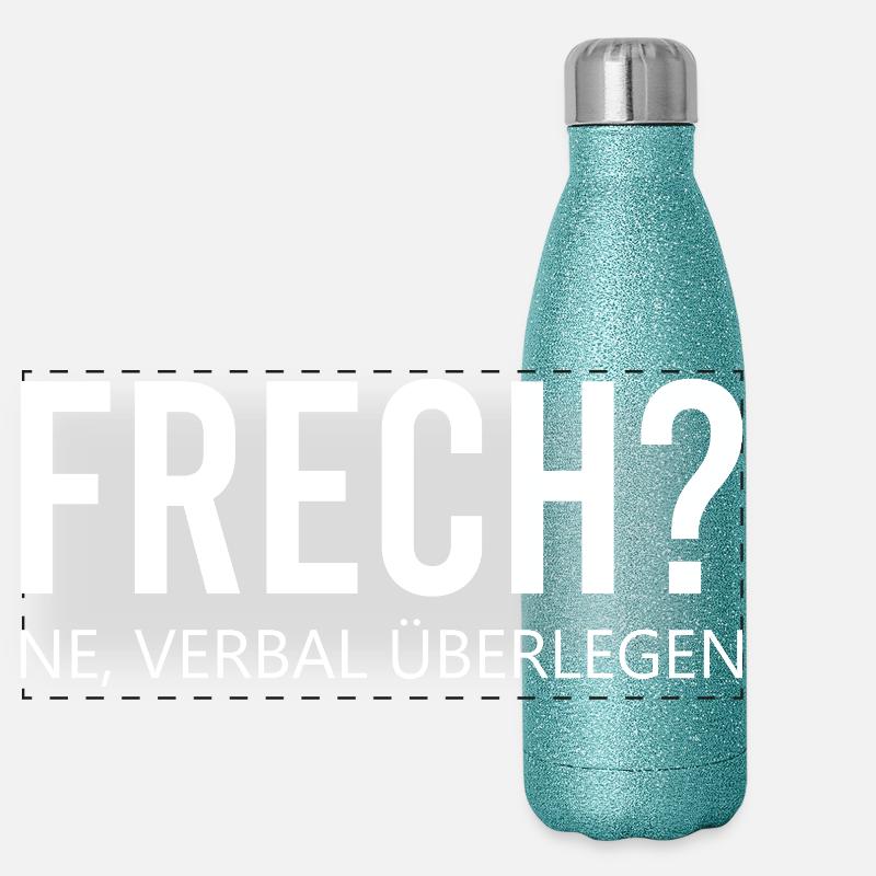 Espiègle et verbalement supérieur Gourde isotherme panoramique pailletée 500 ml
