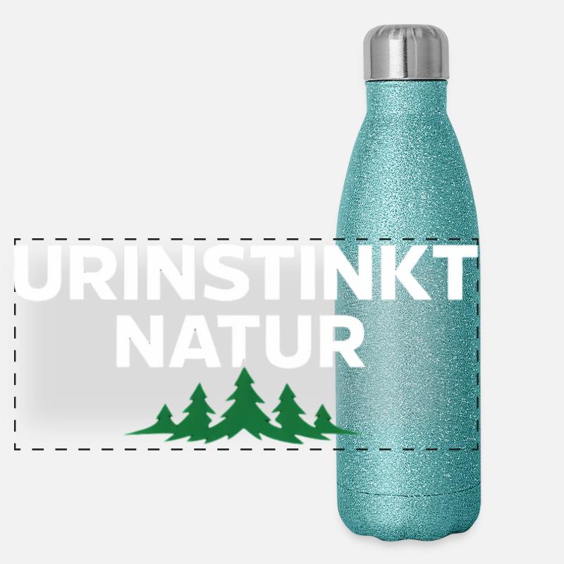 Urinstinkt Natur – Starkes Natur Statement Panorama Glitzer Isolierflasche 500 ml