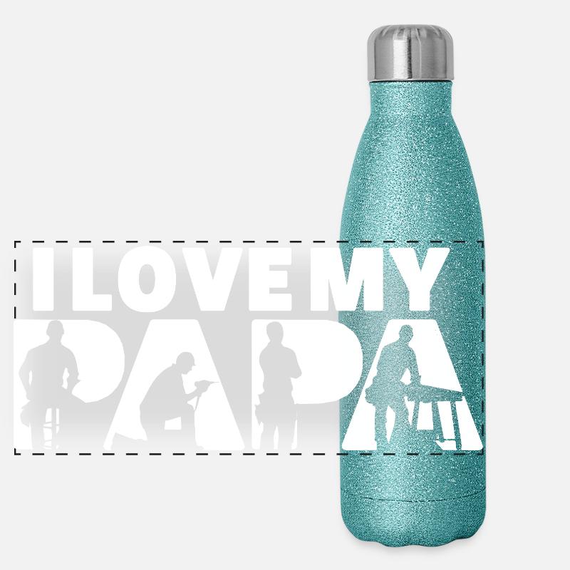 Carpenter Definition Funny Woodworker Joiner Gift Panoramic Glitter Thermal Bottle 500 ml