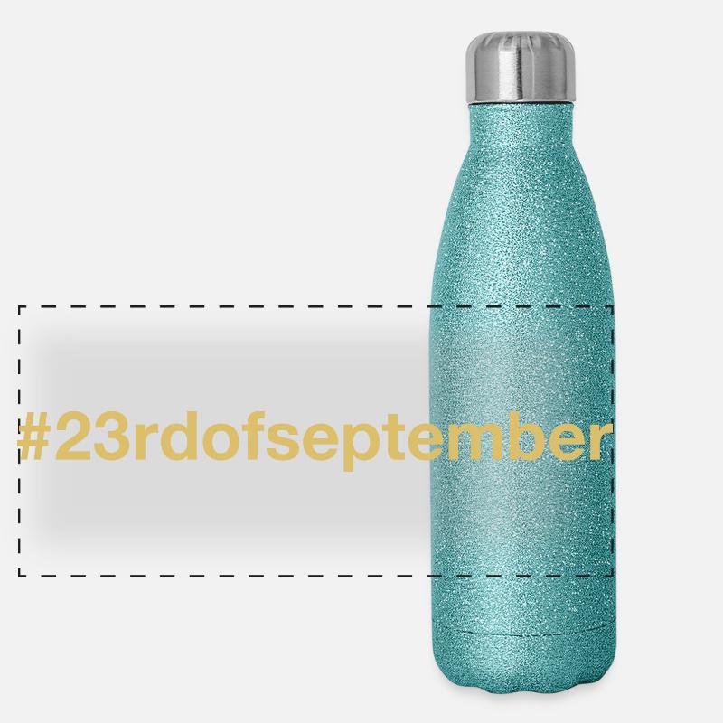 born on September 23 Birthday birthday Panoramic Glitter Thermal Bottle 500 ml