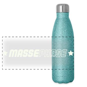 Mass Phase - Panoramic Glitter Thermal Bottle 500 ml - blue glitter - Front
