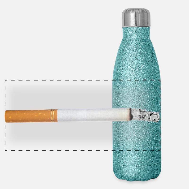 Teinte de fumée de cigarette Gourde isotherme panoramique pailletée 500 ml