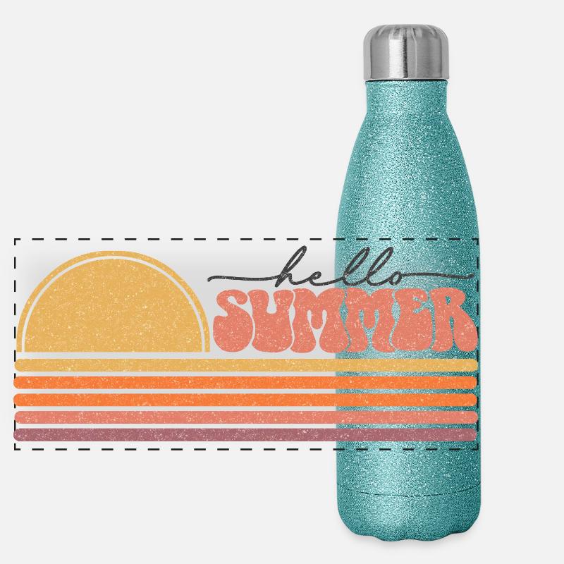 Summer Panoramic Glitter Thermal Bottle 500 ml