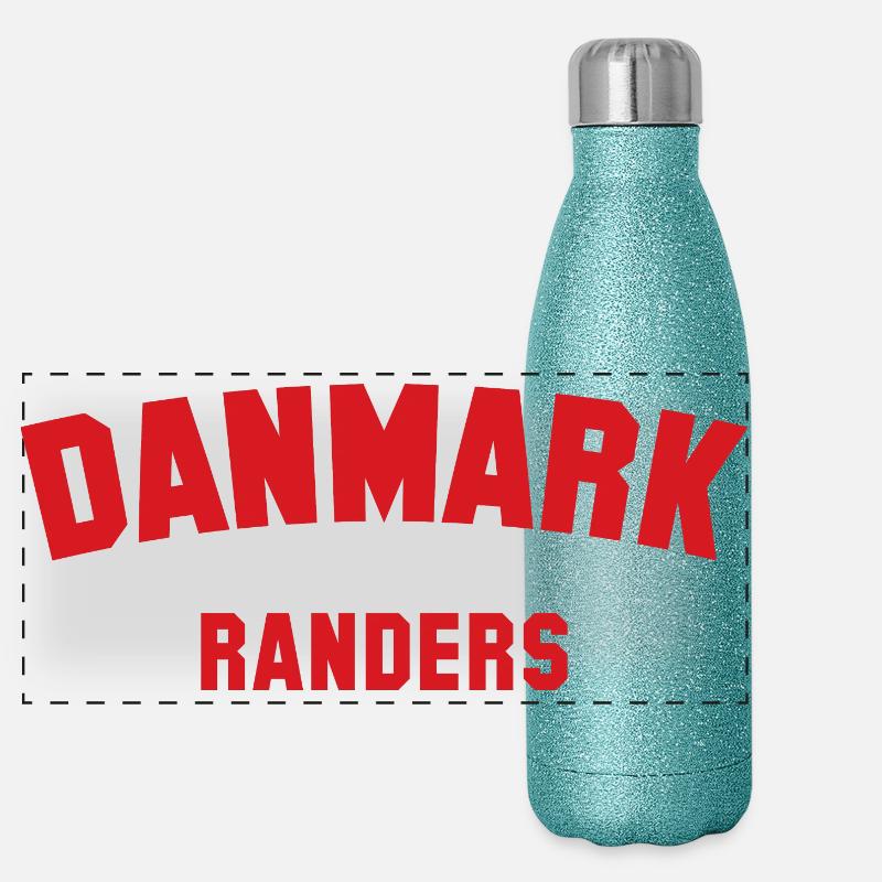 RANDERS Denmark Dänemark Panorama Glitzer Isolierflasche 500 ml