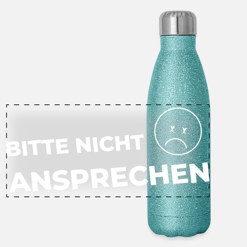 Bitte nicht ansprechen Panorama Glitzer Isolierflasche 500 ml