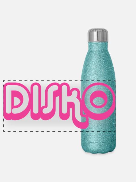 DISKO Nicki - Panorama Glitzer Isolierflasche 500 ml - Blau Glitzer