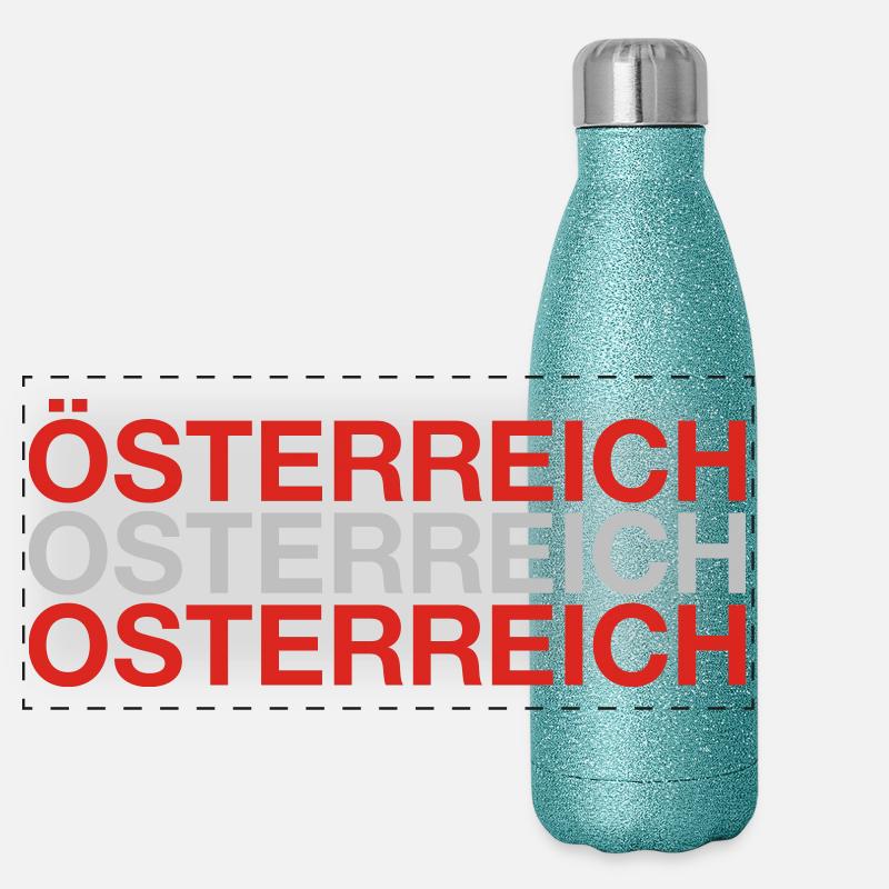 AUSTRIA Austria Flag Panoramic Glitter Thermal Bottle 500 ml