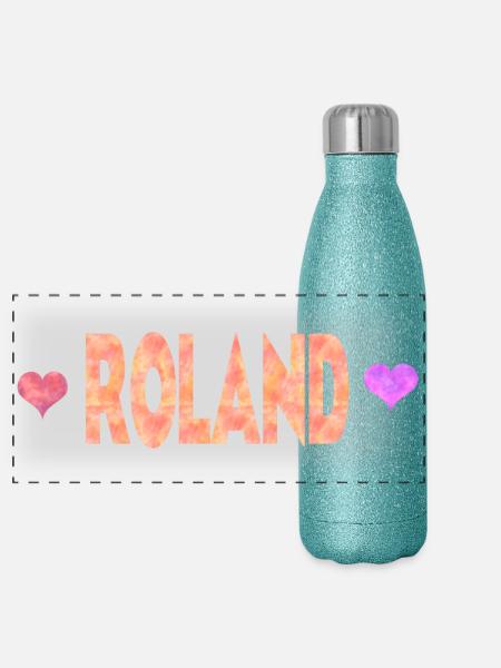 Roland - Panorama Glitzer Isolierflasche 500 ml - Blau Glitzer