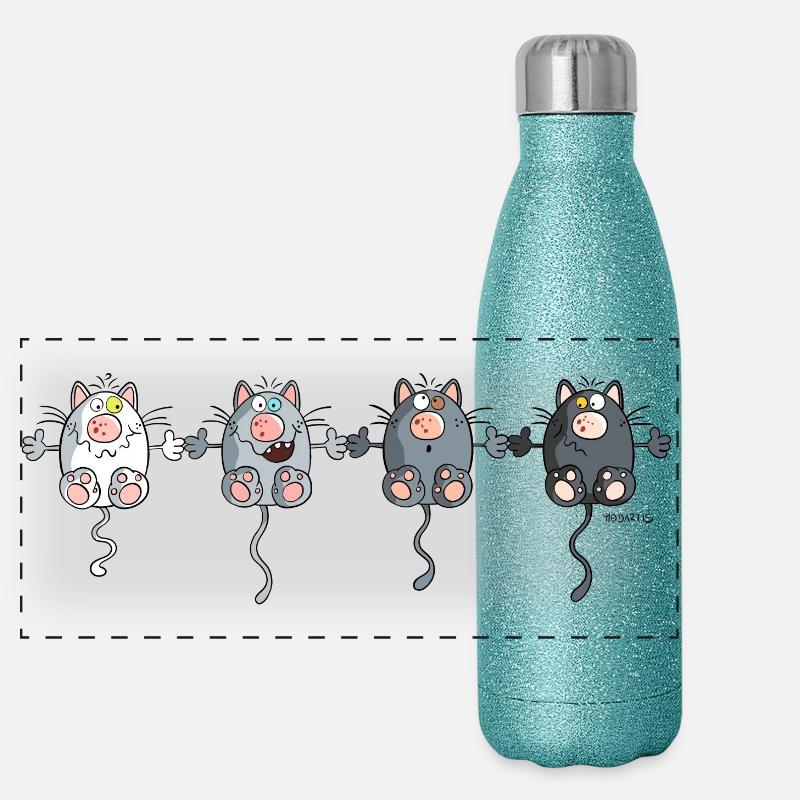 Mignon Chats Gourde isotherme panoramique pailletée 500 ml