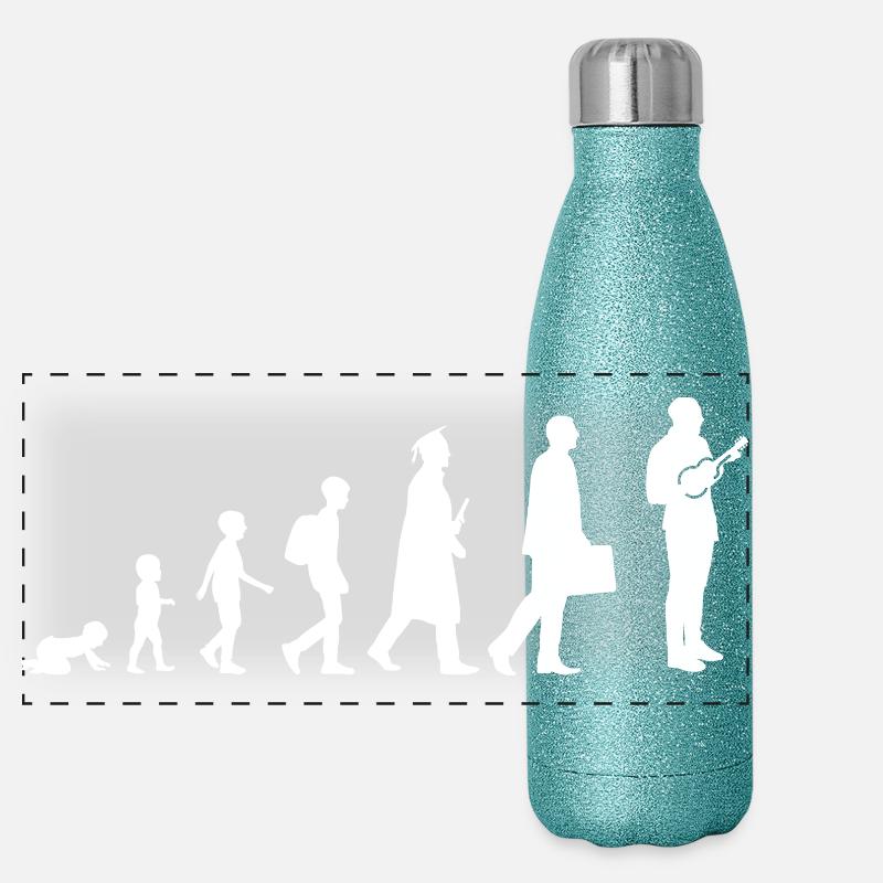 Evolution Ukulélé Gourde isotherme panoramique pailletée 500 ml