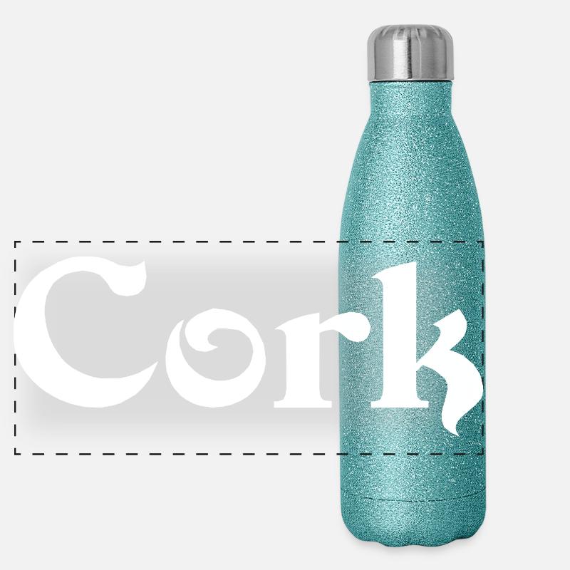 CORK Ireland Panorama Glitzer Isolierflasche 500 ml