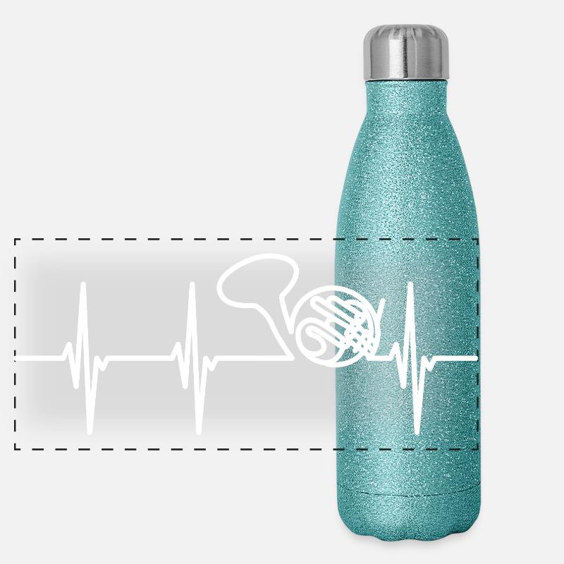 Waldhorn Herzlinie Panorama Glitzer Isolierflasche 500 ml