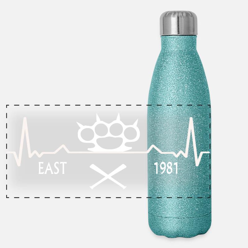 Coups de poing américains et battes de baseball Gourde isotherme panoramique pailletée 500 ml