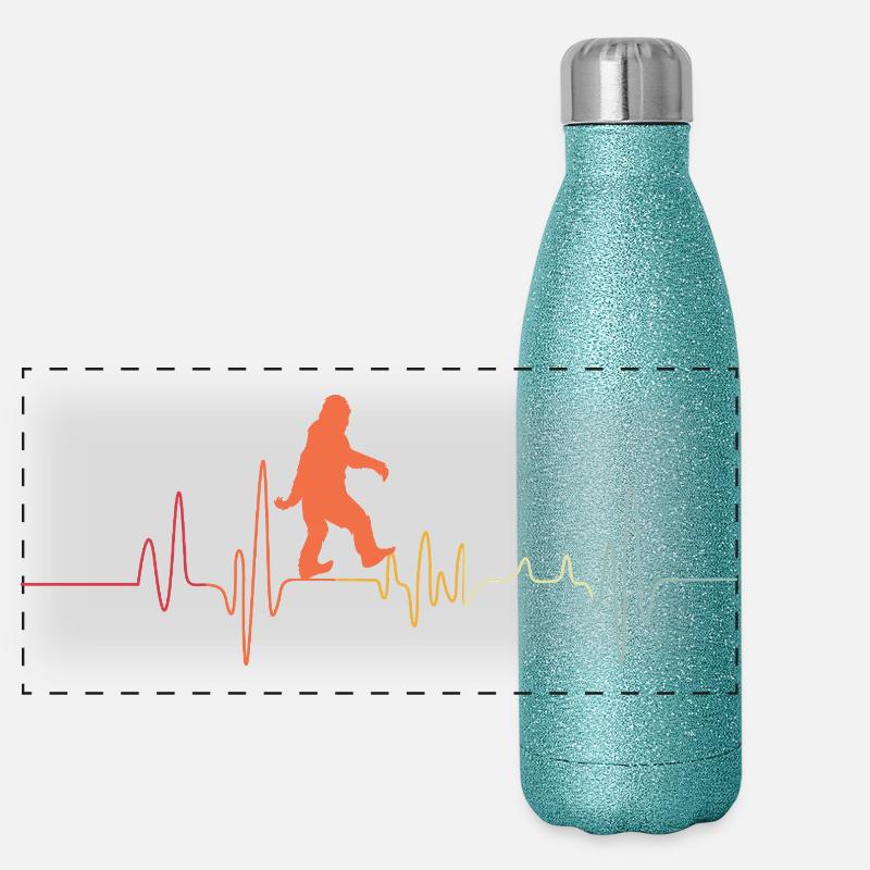 Bigfoot Sasquatch Cache-cache Dictons Gourde isotherme panoramique pailletée 500 ml