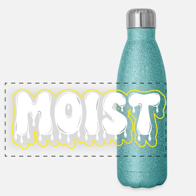 Moist Fat Font Wortzeichen Panorama Glitzer Isolierflasche 500 ml