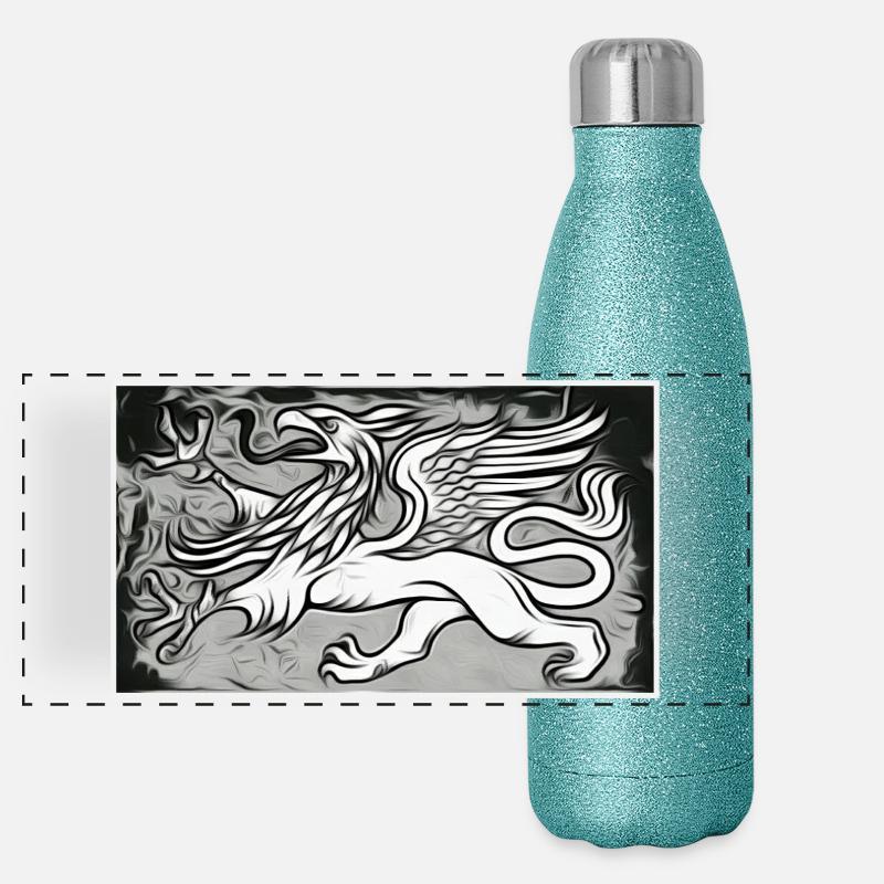 A griffin in grey Panoramic Glitter Thermal Bottle 500 ml