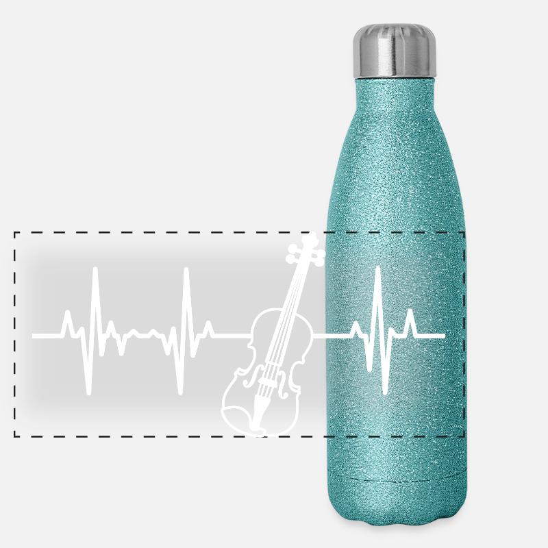 Violin heartbeat Panoramic Glitter Thermal Bottle 500 ml