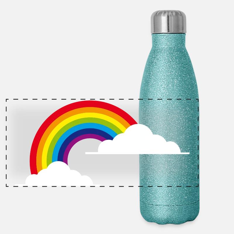 rainbow Panorama Glitzer Isolierflasche 500 ml