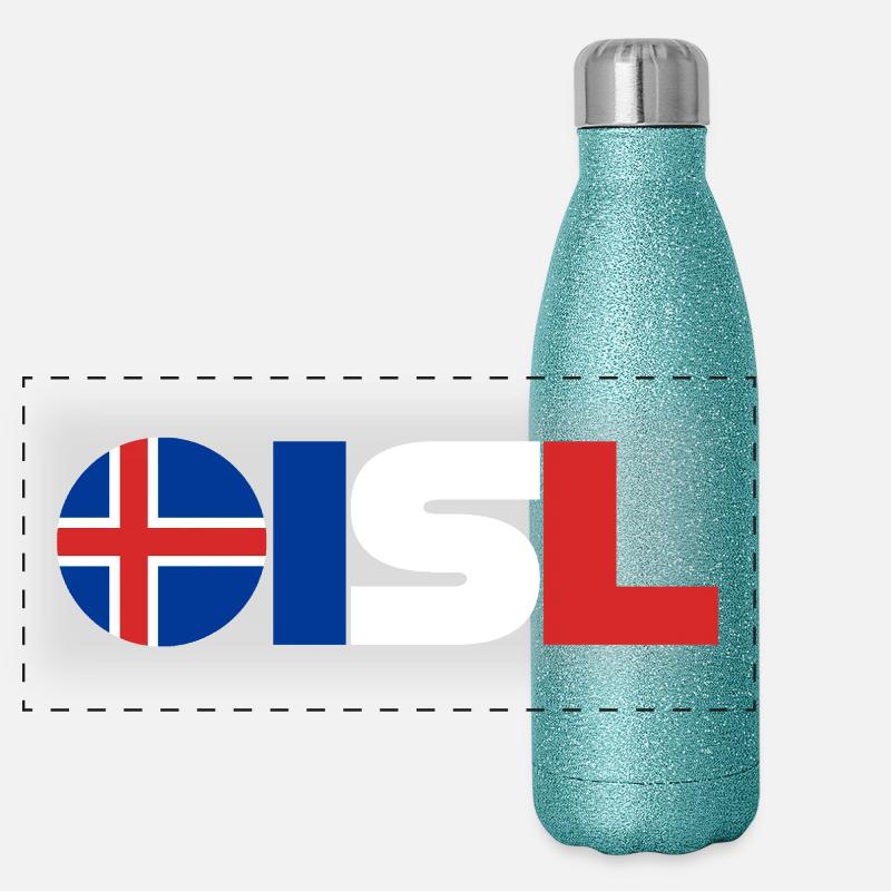 Islande Gourde isotherme panoramique pailletée 500 ml