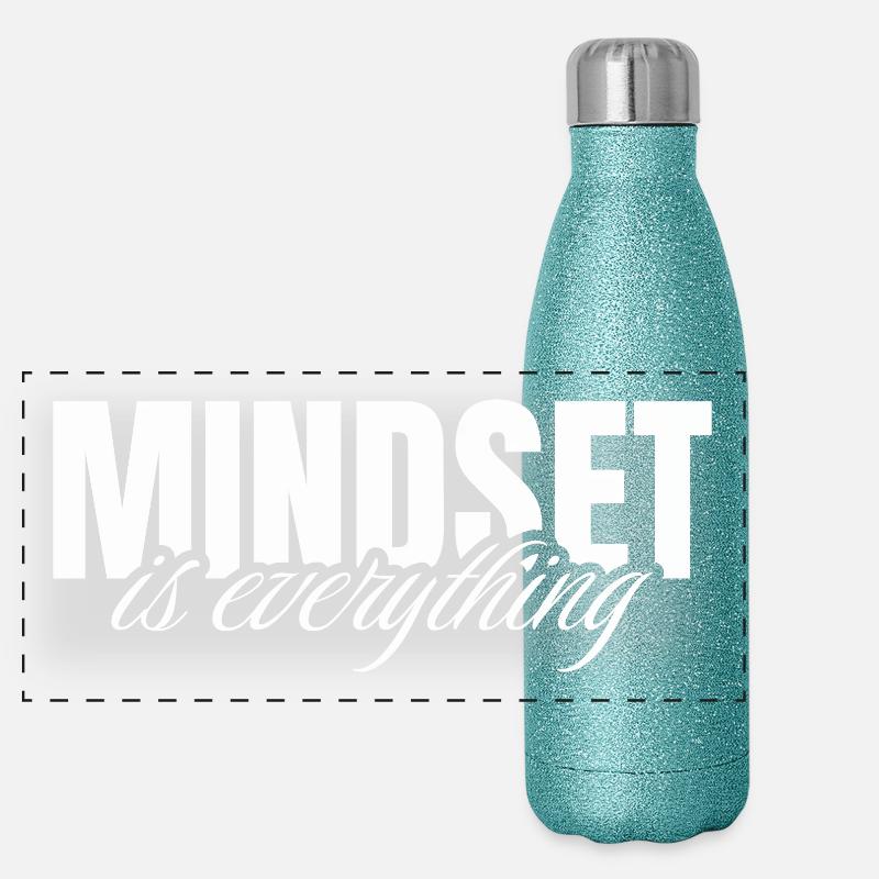 Mindset is everything Gourde isotherme panoramique pailletée 500 ml