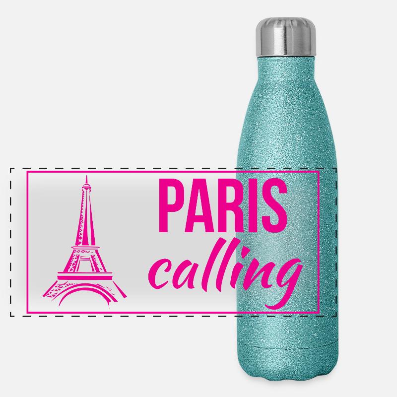 Paris Calling Gourde isotherme panoramique pailletée 500 ml